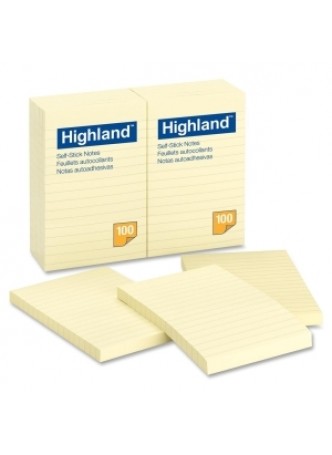 Highland 6609-YW Note, 4" x 6", Yellow, Pack of 12